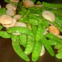Snow Peas With Water Chestnuts image