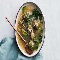 Turkey-Pesto Meatball Soup image