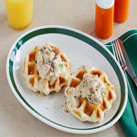 Waffled Biscuits and Sausage Gravy_image