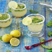 sweet lime soda recipe | lemon soda recipe | sweet lemon soda | Indian style lime soda |_image