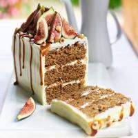 Spiced fig, coffee & hazelnut cake image