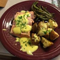 Poached Salmon with Hollandaise Sauce image