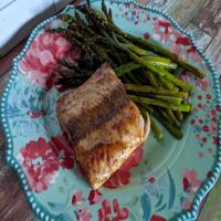 Air Fryer Salmon and Asparagus for One image