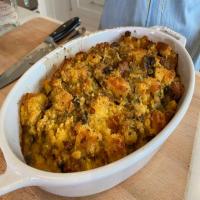 Cornbread Dressing with Sausage and Mushrooms image