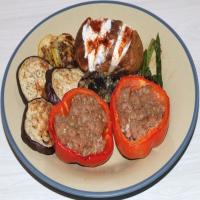 Chicken or Pork Stuffed Capsicums/Bell Peppers image