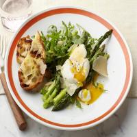 Grilled Asparagus with Poached Egg, Parmigiano and Lemon Zest image