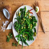 Broccolini and Edamame Salad With Coconut_image