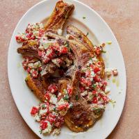 Lamb chops with thyme, chilli & Greek htipiti_image