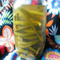 Pickled Garlic Scapes or Garlic Whistles image
