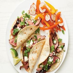 Steak Tacos with Bell Pepper-Radish Salad image