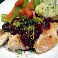 Chicken Cutlets With Fresh Raspberries image