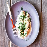 Salt-Baked Fish with Easy Caper Beurre Blanc_image