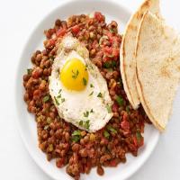 Lentils with Fried Eggs image