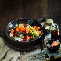 Salmon sushi salad image