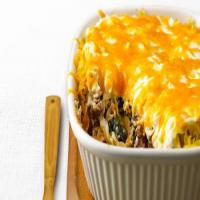 Skinny Beef and Noodle Layered Casserole image