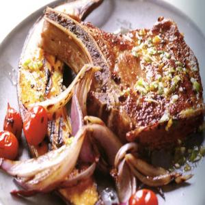 Mojo Pork Chops with Grilled Plantains Recipe - (4.5/5)_image