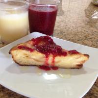 White Chocolate Bread Pudding With Raspberry and White Chocolate_image