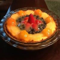 Cheesecake with glazed fruit_image