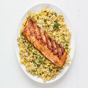 Grilled Old Bay Salmon with Corn Quinoa_image