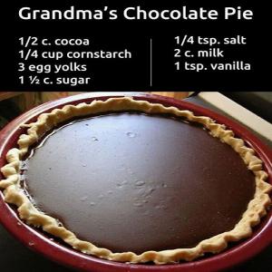 Granny's Cocoa Cream Pie Recipe_image