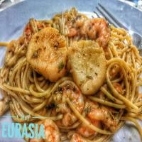 Scallop & Shrimp Scampi over Pasta_image