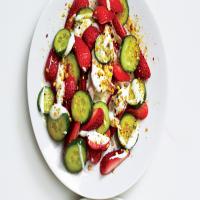 Strawberry-Cucumber Salad with Lemon Cream_image