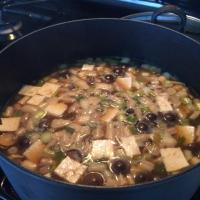 Japanese Soup with Tofu and Mushrooms image