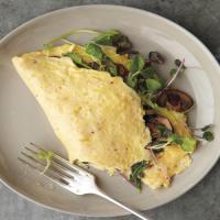 Mushroom-and-Microgreen Omelet image