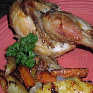 Roasted Cut up Chicken and Vegetables_image