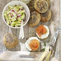 Dill scones with smoked salmon & cucumber relish image