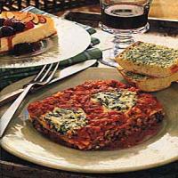 Turkey Sausage-Spinach Lasagna with Spicy Tomato Sauce_image