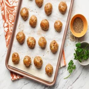 Go-With-Anything Baked Chicken Meatballs image