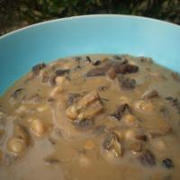 Creamy Mushroom Soup With Little White Beans image