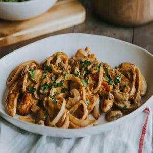 Creamy Barbecue Chicken with Mushrooms image