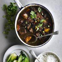 Chinese braised pork with plums image