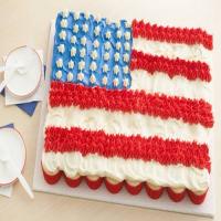 Fourth of July Cupcake Flag Cake image