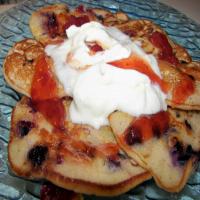 Summertime Fruit Pancakes With Fresh Cream_image