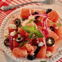 Watermelon Salad with Mint Dressing_image