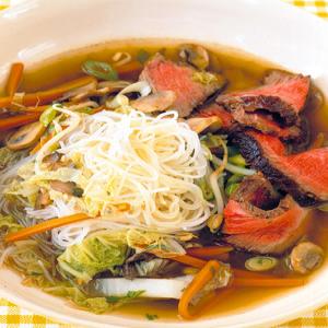 Seared Beef and Noodle Soup image