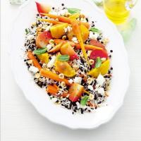 Lentil rice salad with beetroot & feta dressing_image