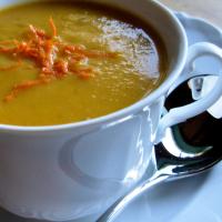 Christmas Clementine, Carrot and Coriander Soup W/ Citrus Twists image