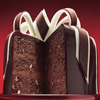 Spiced Chocolate Torte Wrapped in Chocolate Ribbons image