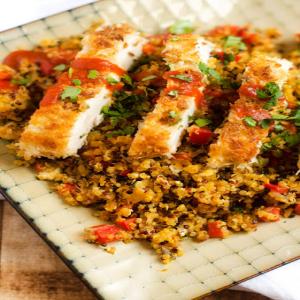 Coconut Chicken with Pineapple Fried Quinoa Recipe - (4.6/5) image