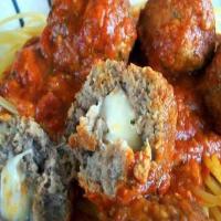 Mozzarella Stuffed Meatballs image