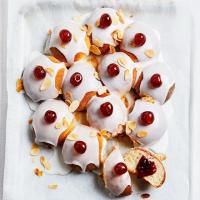 Sticky cherry bakewell buns image