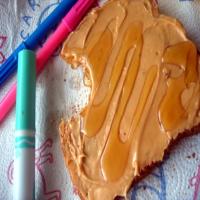 Ooey Gooey Peanut Butter and Honey Sandwiches (open Faced) image