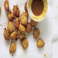Crab Hush Puppies With Curried Honey-Mustard Sauce image