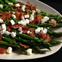 Roasted Asparagus with Bacon and Feta Cheese image