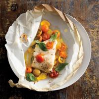 Fish Fillets with Tomatoes, Squash, and Basil image