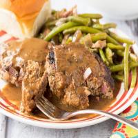 Onion Burger Steaks with Brown Gravy_image